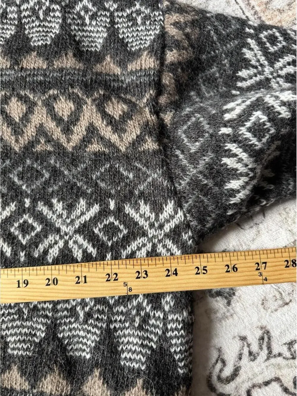 Vintage 90s Tundra Sweater Sz L Gray Coogi Style‎ Virgin Wool Grandpa Grunge